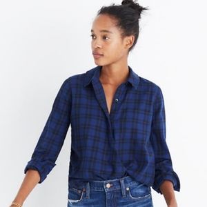 Madewell Crossover Plaid Top